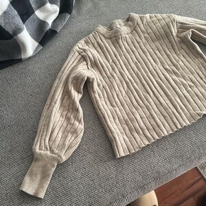 Cropped tan sweater